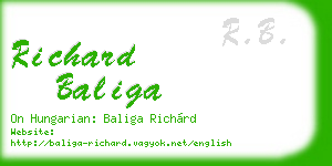 richard baliga business card