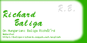 richard baliga business card